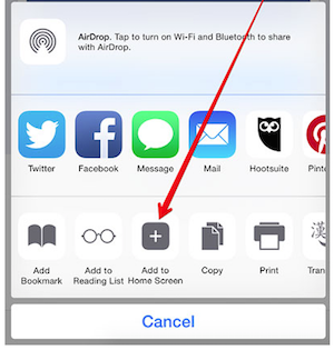 ios8 add to home
